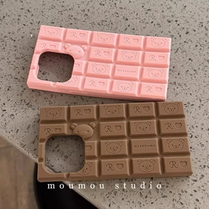 Ốp điện thoại IPhone 14 Pro MAX Chocolate Silicon Mềm Vỏ Gấu Hoạt Hình Dễ Thương Làm Dày Vỏ Bảo Vệ Camera Chống Sốc Cho IPhone 16 15 14 13 12 11 Pro MAX X XS MAX XR