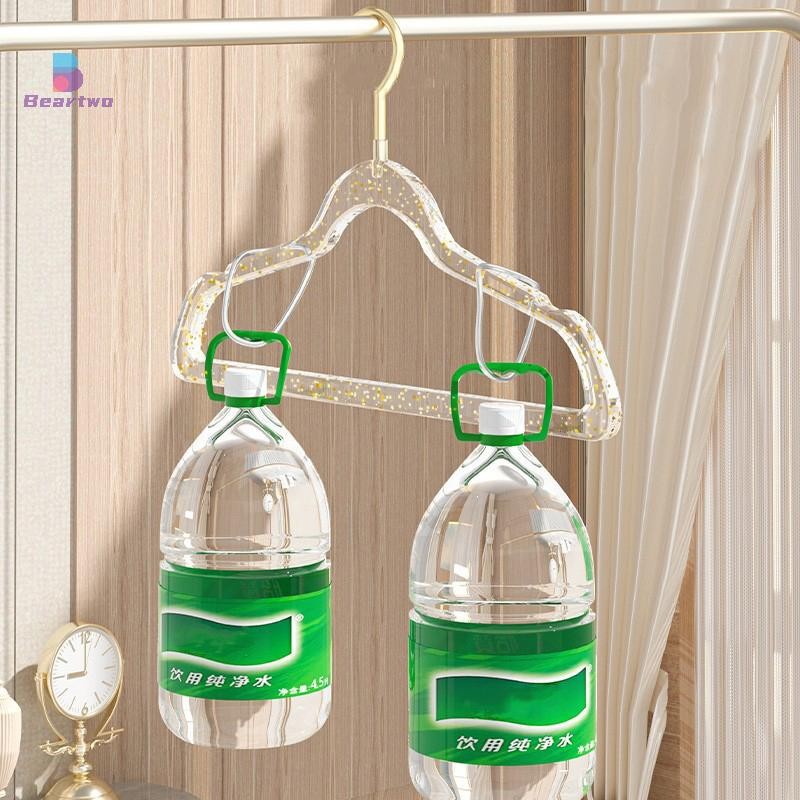 < Beartwo > Giá Treo Quần Áo Nữ Hộ Gia Đình Không Dấu Vết Cửa Hàng Quần Áo Bằng Nhựa Trong Suốt Giá Phơi Bột Vàng Đẹp