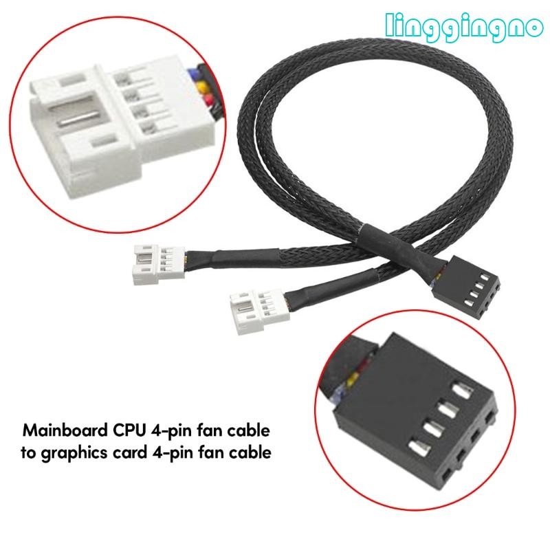 Rr 1 2Ways 4 Pin Bộ Chia PWM 4Pin PWM Nữ Sang 4Pin Cáp Chuyển Đổi Cho Máy Tính CPU Vỏ Quạt Cáp Nguồn