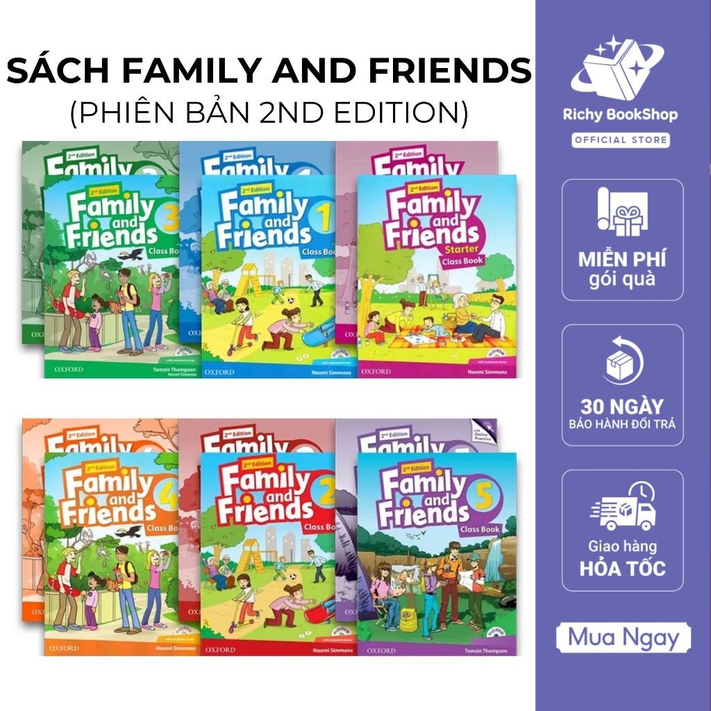 Sách - Family And Friends - phiên bản 2ND (Class Book + WorkBook ...