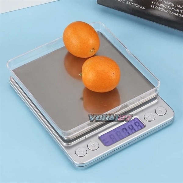 Cân tiểu ly điện tử I2000 - màu inox - inox - 1 - 16.5 x 12.5 x 3 cm