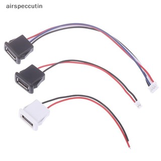 Airspecutin USB 2.0 Nữ Jack Nguồn USB2.0 Cổng Sạc Cổng Kết Nối Có Cáp USB Sạc Ổ Cắm Với PH2.0 EN