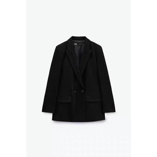 Áo blazer Zara made in Morocco full tag made Morocco oversize hai hàng khuy đơn