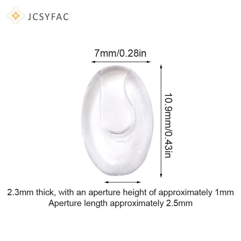 Jcsyfac 25 Cái / bộ Cắm Kính Mắt Miếng Lót Mũi PVC Trong Suốt Chống Trượt Miếng Đệm Mũi Hình Bầu Dục Phẳng Kính Mắt Phụ Kiện Mới