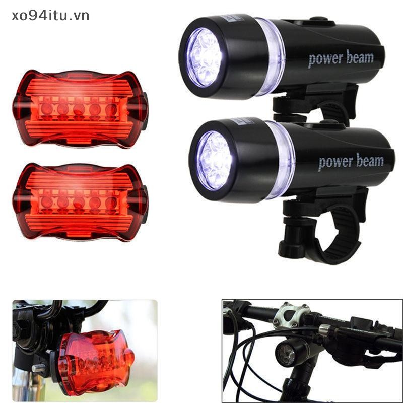 Đèn LED XOITU Đèn trước xe đạp + Đèn pin chống nước an toàn phía sau VN