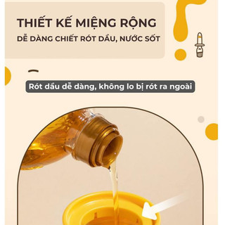 Chổi quét dầu ăn BUNA, cọ quét dầu ăn silicone, mứt, tẩm gia vị kèm theo lọ đựng dầu thủy tinh
