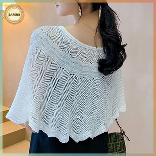 SAFENH Khăn choàng dệt kim rỗng, áo choàng smock chống nắng dành cho nữ, phù hợp mùa hè thanh lịch