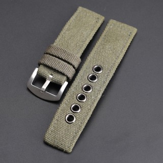 Dây đeo đồng hồ nylon vải màu xanh lá cây màu đen 20mm 22mm 24mm Dây đeo đồng hồ nylon đa năng dành cho nam nữ Vòng đeo tay Đồng hồ thể thao