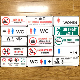 Biển Báo Trong Toilet, WC, Bảng Nội Quy Nhà Vệ Sinh, biển Nhắc Nhở Quy Định, Bằng format giá rẻ