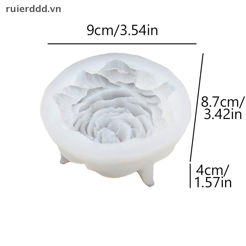 # ruierdd # Khuôn silicon hình hoa mẫu đơn Bánh hoa hồng Khuôn silicon sô cô la Khuôn xà phòng Quà tặng ngày lễ tình nhân Khuôn hoa hồng.
