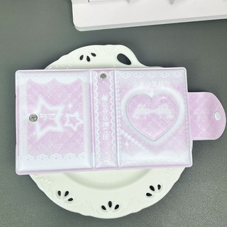 Album Thẻ MEGOCE, Chất Kết Dính Photocard PVC Nơ Tình Yêu Màu Hồng, Chất Lượng Cao Với 16 Trang Bên Trong Mini Bộ Sưu Tập Album Thẻ Thần Tượng Thu Thập Sách