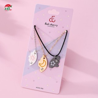 3 Cái / bộ Mặt Trời Trăng Ngôi Sao Mặt Dây Chuyền Vòng Cổ Người Bạn Thân Nhất Bff Tình Bạn Cặp Đôi Vòng Cổ Trang Sức Thời Trang Vinh Quang