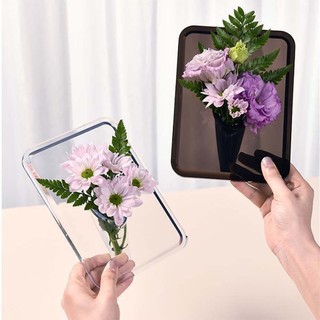 (Giao hàng tại địa phương) Acrylic Khung ảnh sáng tạo Bình hoa nghệ thuật Trang trí phòng khách Giá sách Hộp đựng trang trí hoa (không có hoa))