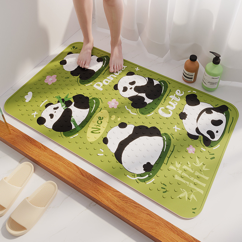 Little Panda Phòng tắm Thảm chống trượt Trẻ em Phòng tắm cho bé Thảm lót chân chống sốc Thảm lót sàn nhà vệ sinh chống nước
