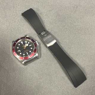 Cho 22 Mm Dây Đeo Tudor GMT watchband Bướm Khóa Đen Dây Cao Su Blackbay41 58 Đa Năng Nam Nữ