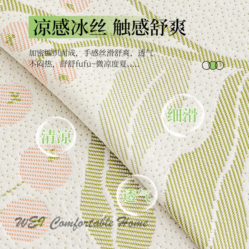 Mát Băng Lụa Sofa Đệm Mùa Hè Phong Cách Mục Vụ Sofa Thảm Đệm 2025 Phong Cách Mới Chống Trơn Trượt Bao Khăn Vải