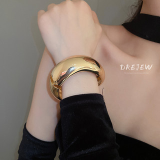 [Drejew] Vòng tay có thể điều chỉnh mặt rộng không đều Châu Âu và Hoa Kỳ Vòng tay phóng đại thời trang gió lạnh cá tính trang sức tay người phụ nữ