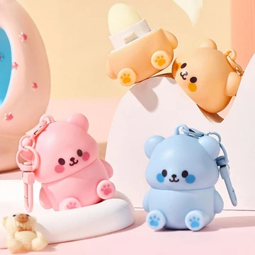 Son dưỡng môi cầm tay nhẹ nhàng và không gây kích ứng có khóa Son dưỡng môi gấu Thích hợp cho trẻ em Dưỡng ẩm chống nứt nẻ Peeling Son dưỡng môi cho bé
