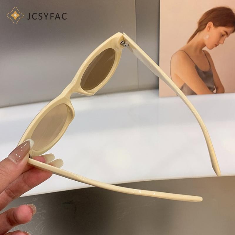 Jcsyfac Thời Trang Vintage Khung Hình Bầu Dục Kính Mát UV400 Chống Nắng Cho Nữ Retro Full Khung Du Lịch Ngoài Trời Phong Cách Ngọt Ngào Hợp Thời Trang Kính Chống Nắng Mới