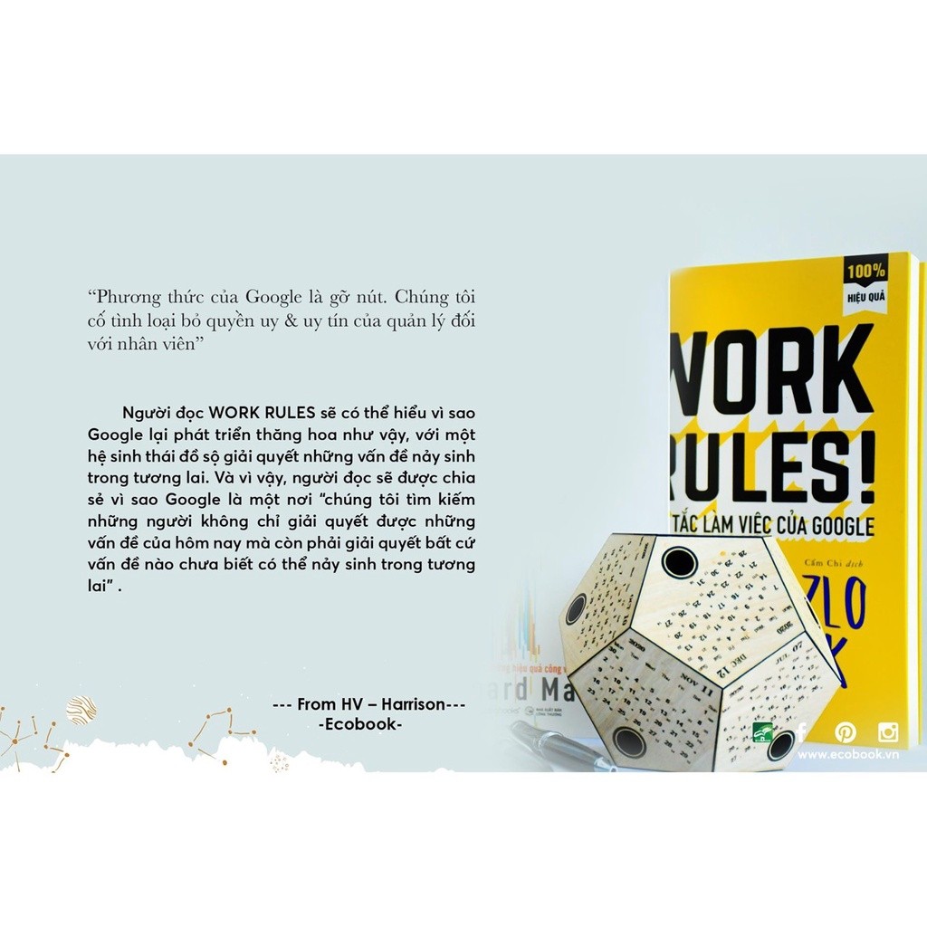 Sách - Work Rules! - Quy Tắc Của Google – Bí Mật Tuyển Dụng Và Giữ Chân Nhân Tài Của Gã Khổng Lồ Google (Tái Bản, AB)