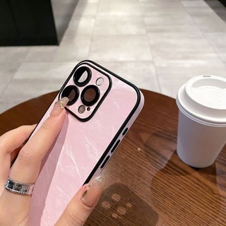 Phim Bảo Vệ Ống Kính Vải Flannel Họa Tiết Núi Tuyết Màu Trơn Ốp Lưng Điện Thoại iPhone 16Promax 12 13 14 15 Pro Max 11 Nam Nữ Vỏ Di Động Chống Sốc