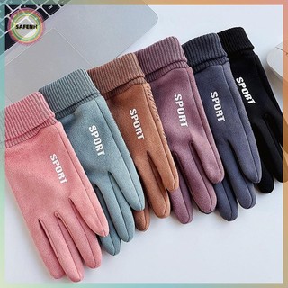 Găng tay lót lông cừu SAFENH dành cho nữ, ấm áp cho mùa thu đông và hoạt động ngoài trời