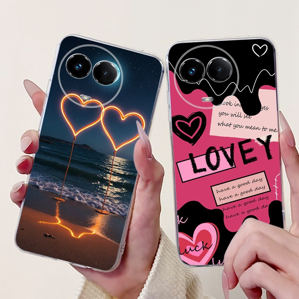 Trong Suốt Cho Realme V50 RMX3783 V50s RMX3781 Dành Cho Realme V50 Ốp Lưng Bướm Sang Trọng Tình Yêu Thời Trang Hoa Thoáng Mát Đẹp Trai Sư Tử Sơn