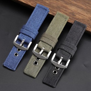 Dây đeo đồng hồ nylon vải màu xanh lá cây màu đen 20mm 22mm 24mm Dây đeo đồng hồ nylon đa năng dành cho nam nữ Vòng đeo tay Đồng hồ thể thao