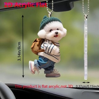 Toplanswatchstore Sáng Tạo Acrylic Puppy Con Người Ba Lô Gương Chiếu Hậu Mặt Dây Chuyền Đồ Trang Trí Ô Tô Phụ Kiện Trang Trí Ô Tô Quà Tặng Cho Nữ VN