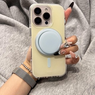 Ốp điện thoại giá đỡ từ tính thạch màu trơn tiên tiến Thích hợp cho iPhone16 15 14 13 Pro max Bảo vệ Camera chống sốc Vỏ cứng chống rơi