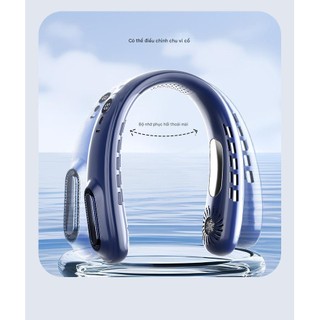 Quạt Đeo Cổ Mini – 5 Cấp Gió Mạnh, Sạc USB, Nhỏ Gọn Tiện Lợi