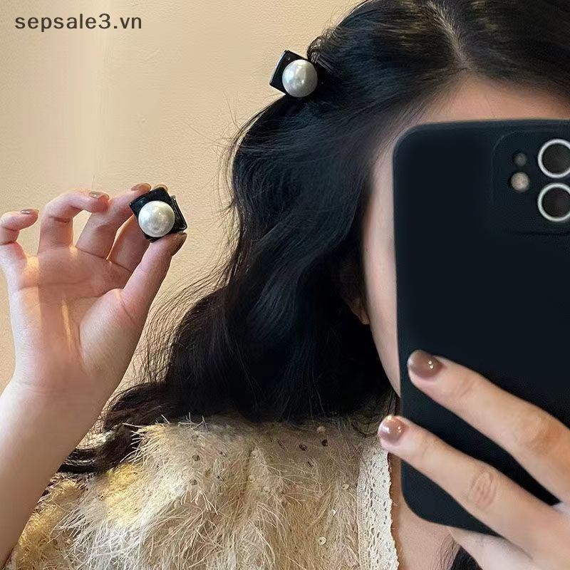 # Vn # 2 Chiếc Pháp Vintage Ngọc Trai Nhỏ Kẹp Tóc Ánh Sáng Sang Trọng Nổ Móng Vuốt Tóc Chân Nữ Barrettes Mũ Phụ Kiện Thời Trang.