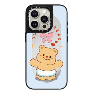 Bơ Bánh Quy Gấu Kính Cứng Ốp Lưng Điện Thoại iPhone 17 Pro Max 16 Plus 15 14 13 12 11 Ốp Lưng Bọc Hoàn Toàn Chống Sốc Phía Sau Vỏ Acrylic