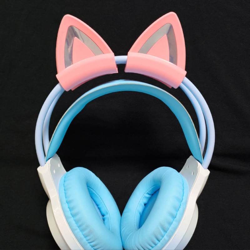 Hsv Silicone phụ kiện tai mèo dễ thương hợp thời trang cho tai nghe on-ear dễ lắp