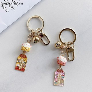 [Jan] Móc khóa may mắn bùa hộ mệnh dễ thương kèm gốm sứ Túi đựng xe hơi Pendent Phụ kiện di động Quà tặng cặp đôi {vn}