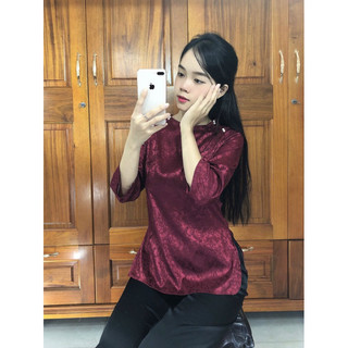 Set Gấm Tết, gấm viền đôi thời trang nữ, bà ba gấm