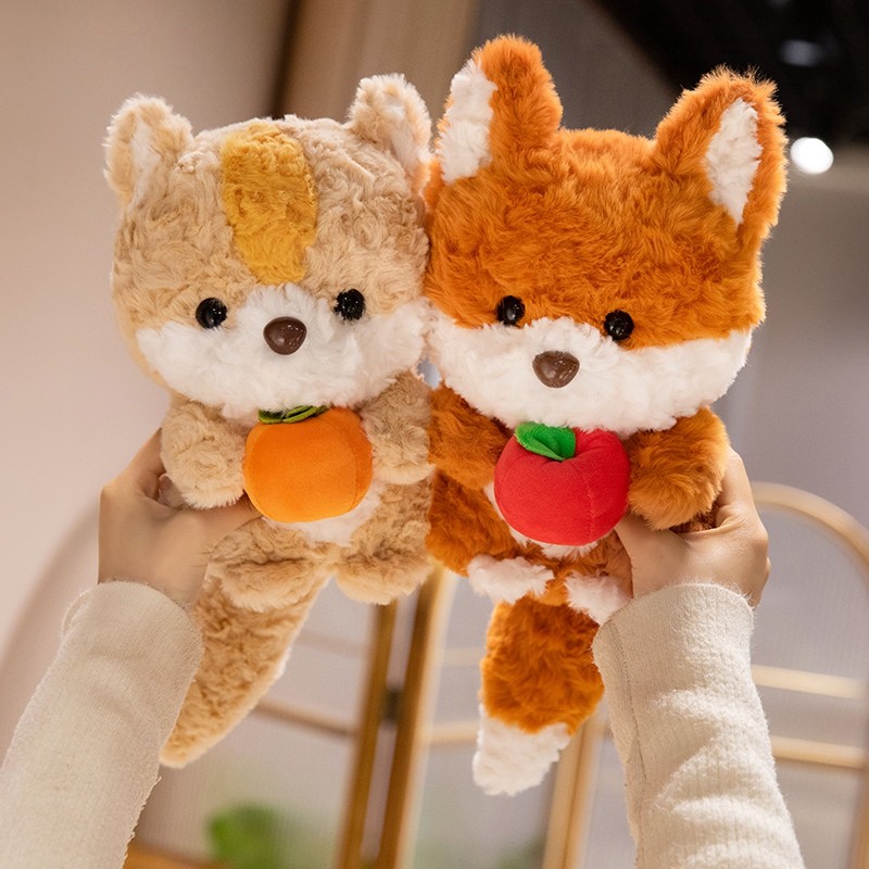 Kawaii Cáo Sóc Sang Trọng Đồ Chơi Hoạt Hình Dễ Thương Little Fox Plushie Búp Bê Để Bàn Trang Trí Phòng Ngủ Động Vật Thú Nhồi Bông Gối Đồ Chơi Mềm Mại Cho Bé Làm Dịu Búp Bê Trẻ Em Quà Tặng Năm Mới Quà Tặng Sinh Nhật