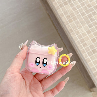 Kirby Star Case AirPods 4 AirPods Pro2 Pro 3 2 1 Bảo vệ tai nghe không dây Apple Màu hồng trong suốt