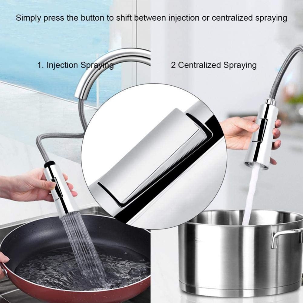 Nhà Bếp Vòi Kéo Ra Đầu Tắm Xịt Nước Đầu Tưới Vòi Trộn Máy Hút Khí Phụ Kiện Chất Lượng Cao