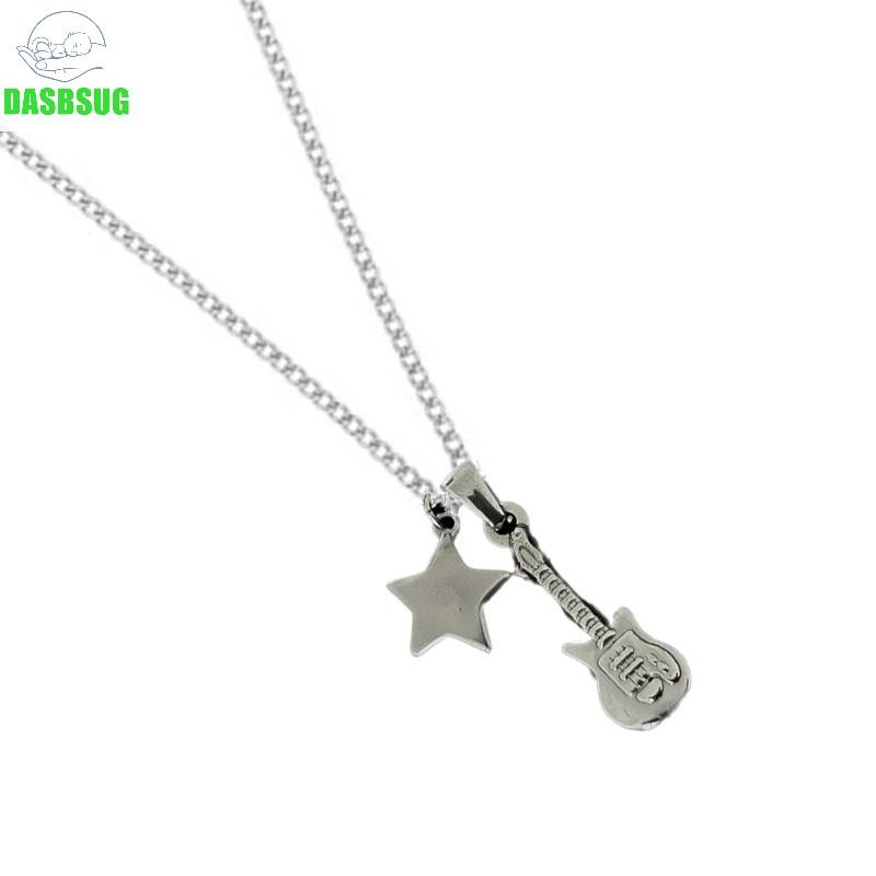 Dasbsug Guitar Ngôi Sao Vòng Cổ Có Thể Điều Chỉnh Xương Cổ Dây Chuyền Trang Sức Dành Cho Người Hâm Mộ Âm Nhạc