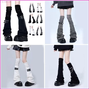 Vic Buckled Belt Over the Knee Leg Warmers Flared Thigh Foot Covers dành cho nữ