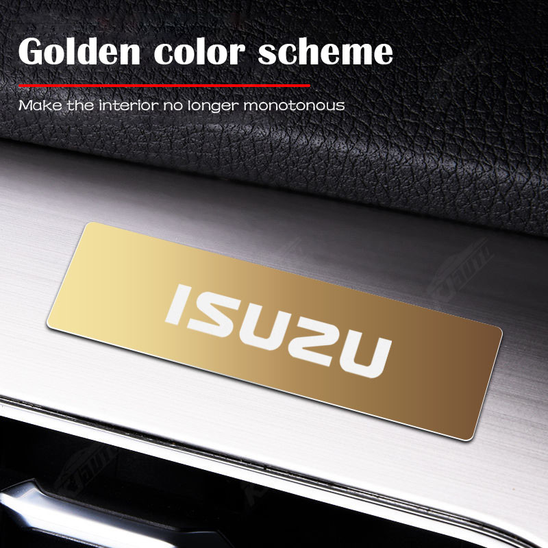 Isuzu Gương Kim Loại Xe Logo Miếng Dán 3D Thép Không Gỉ Huy Hiệu Cá Tính Sửa Đổi Nội Thất Phụ Kiện Cho D Max D-Max Mu-X Mu X Trf