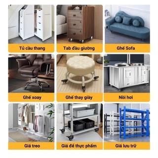 Bánh xe ghế xoay loại tốt-Di chuyển đa mặt sàn-Lắp cho mọi ghế xoay-Ghế xoay văn phòng-Ghế game-nhiều mẫu tùy chọn FE123