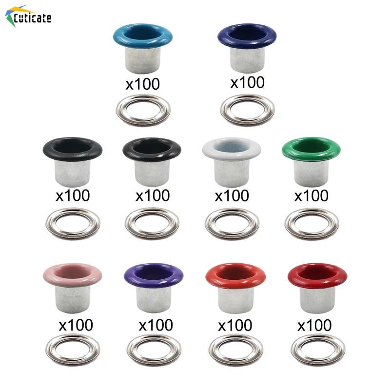 100 Miếng Grommets Kim Loại Khoen Nhỏ Grommet Cho Túi Thêu Sò Rèm