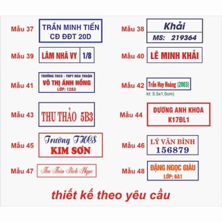 Bảng Tên logo,phù hiệu học sinh, công nhân, nhân viên, bảng tên cho bé, chuẩn vải keo, bền màu, TK khác vui lòng liên hệ