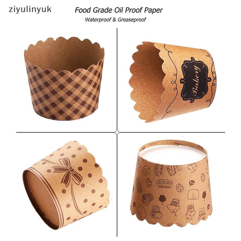 Ziyulinyuk 50 Chiếc Cupcake Giấy Cốc Bọc Bánh Khuôn Muffin Cupcake Lót Nướng Cốc EN