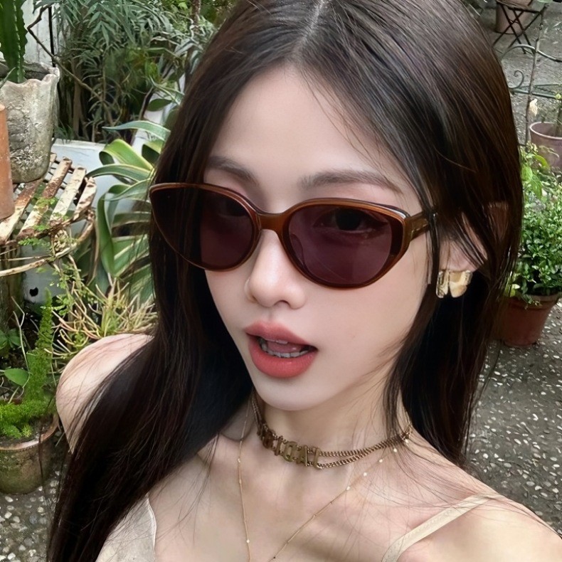 Kính râm mát mắt mèo thời trang nam nữ phong cách Hàn Quốc chống tia UV bảo vệ mẳt HANASO 425