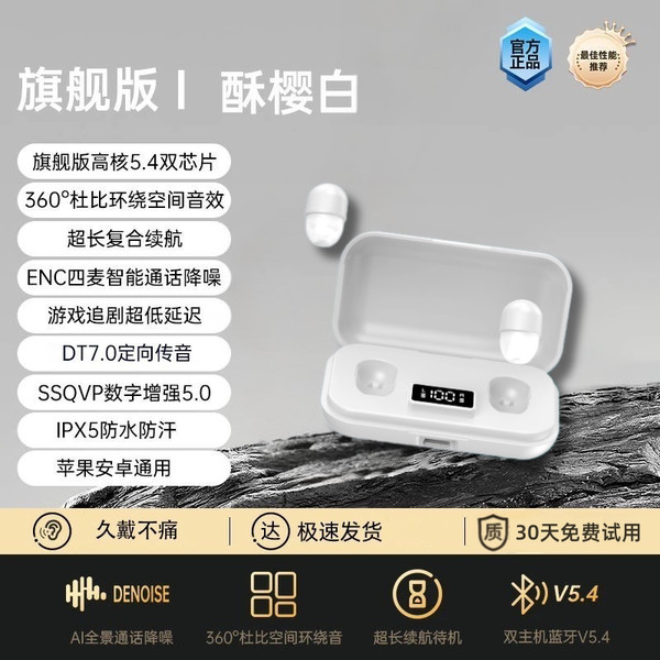 🔥 không dây 🔥 Mini âm thanh nổi thể thao Tai nghe Bluetooth chống nước tai nghe cảm ứng có hàng sẵn ❖2025 mới ngủ tai nghe bluetooth vô hình mini siêu nhỏ mới giảm tiếng ồn giấc ngủ ngủ tuổi thọ pin dài✧