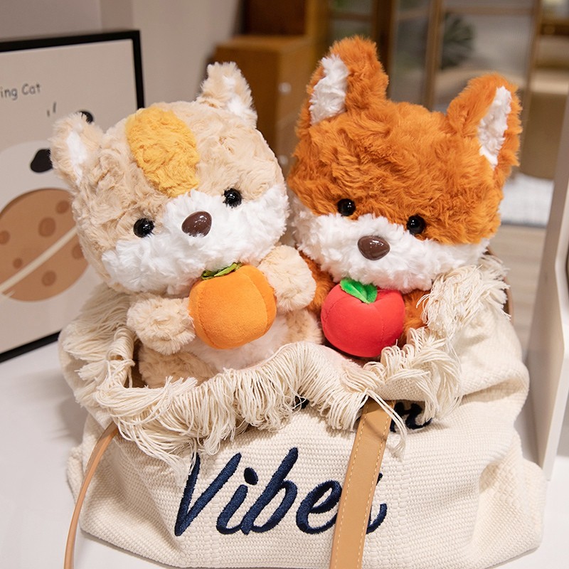 Kawaii Cáo Sóc Sang Trọng Đồ Chơi Hoạt Hình Dễ Thương Little Fox Plushie Búp Bê Để Bàn Trang Trí Phòng Ngủ Động Vật Thú Nhồi Bông Gối Đồ Chơi Mềm Mại Cho Bé Làm Dịu Búp Bê Trẻ Em Quà Tặng Năm Mới Quà Tặng Sinh Nhật