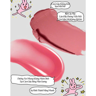 [VEECCI] Son 2 Đầu VEECCI (Kem bùn + Gloss) 3in1 x MY FRIEND RABBIT ROCK YOU, Trang Điểm Nữ